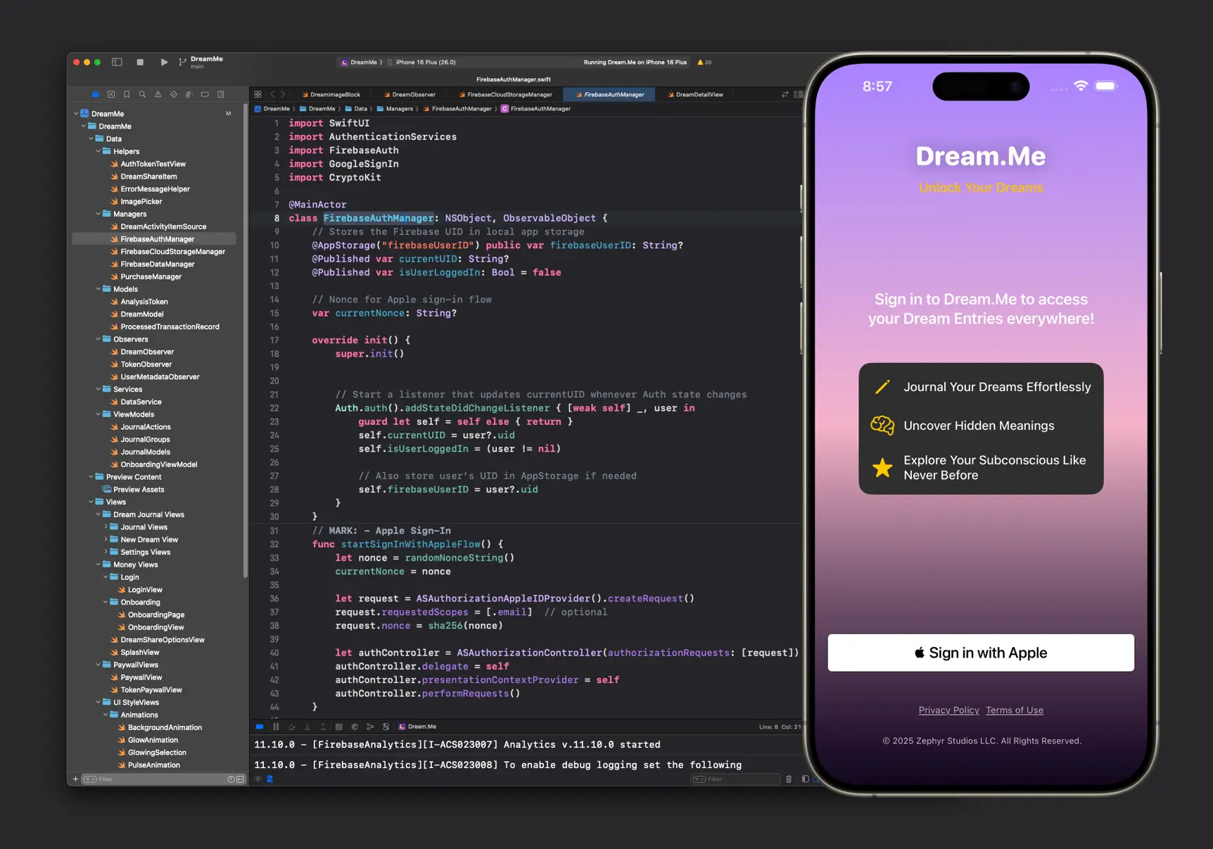 Swift + Auth Demo